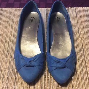 Blue Micro Suede 12 (US) Flats